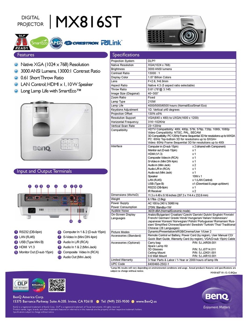 BenQ MX816ST User manual