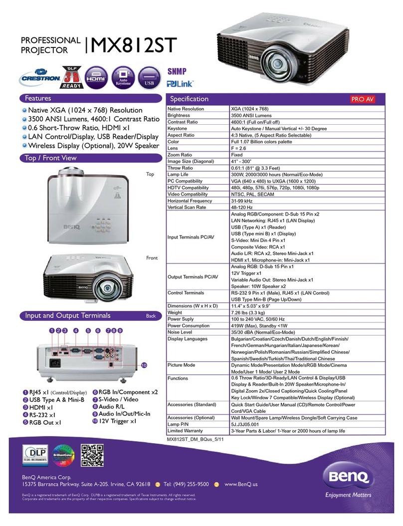 BenQ MX812ST User manual