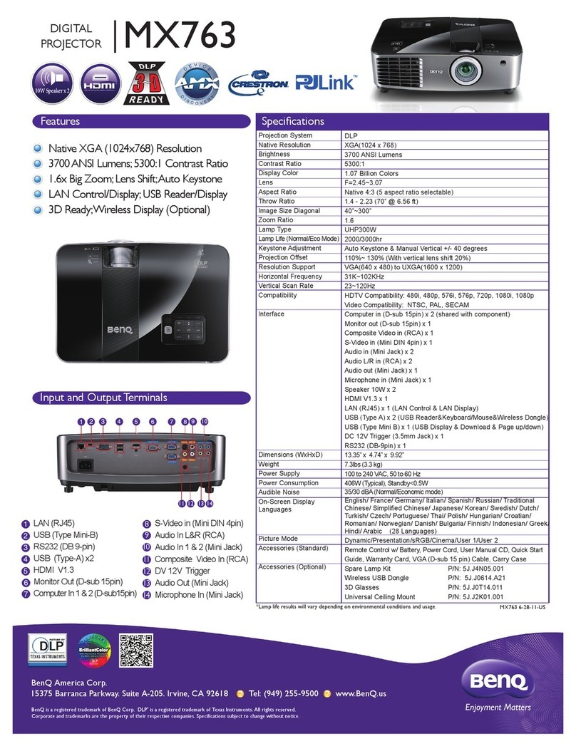 BenQ MX763 User manual