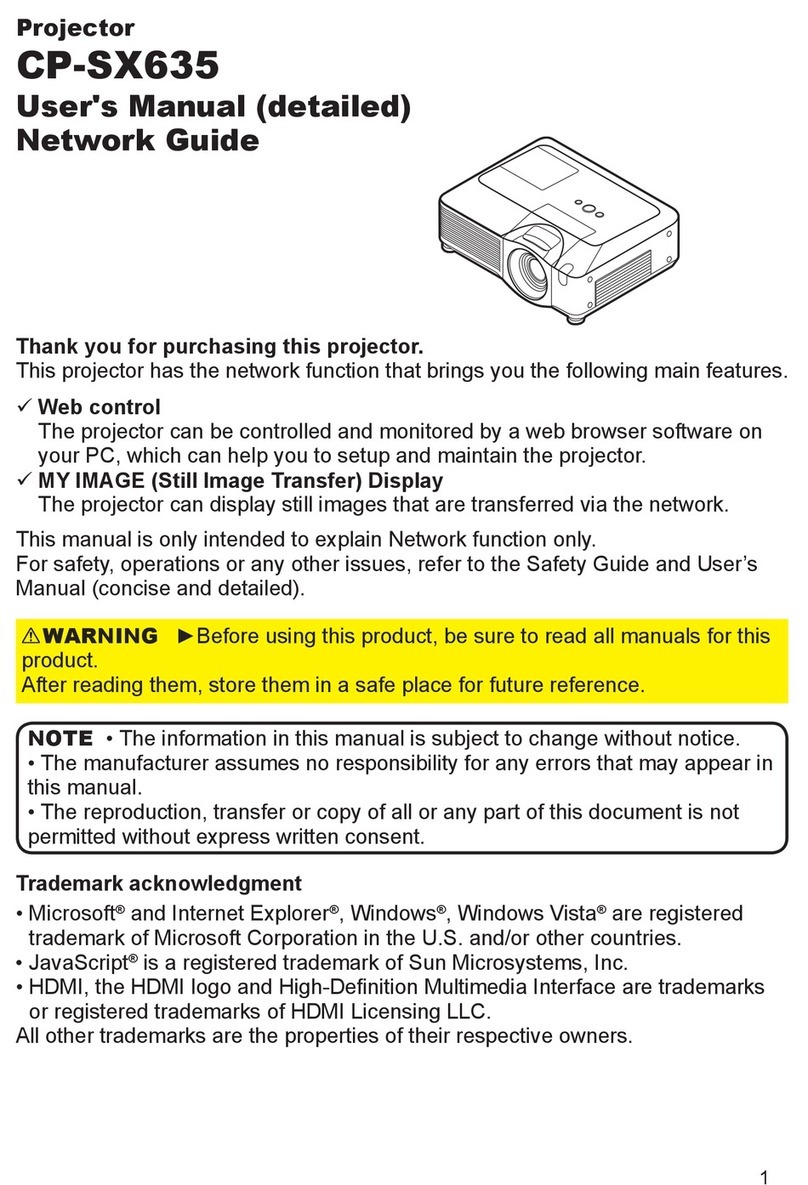 Hitachi CP-SX635 - SXGA+ LCD Projector User manual