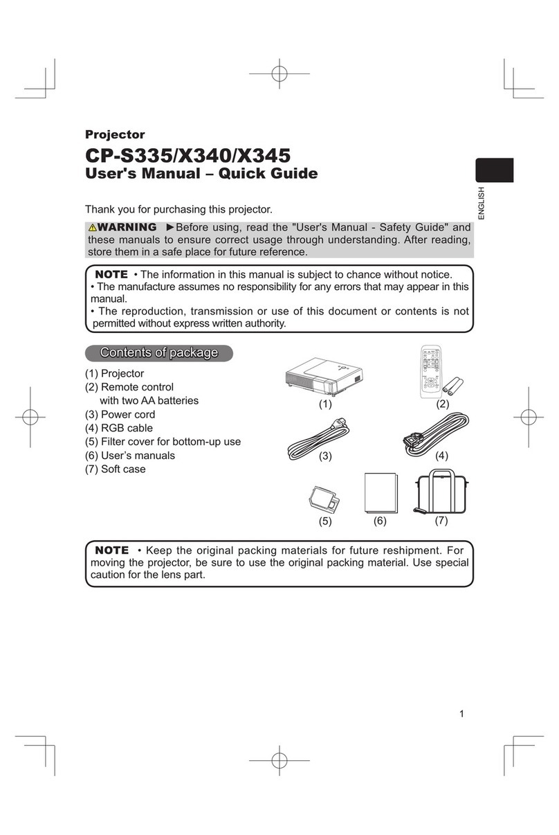 Hitachi CP-S335 series User manual