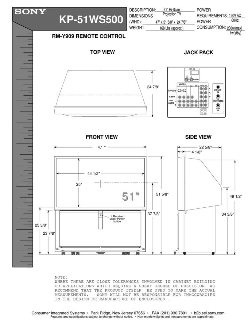 Sony Hi-Scan KP-51WS500 User guide
