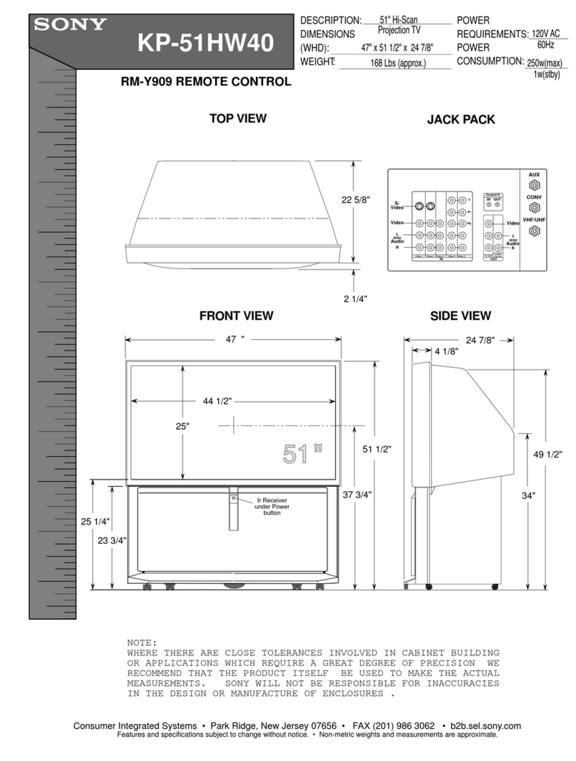 Sony KP 51HW40 User guide