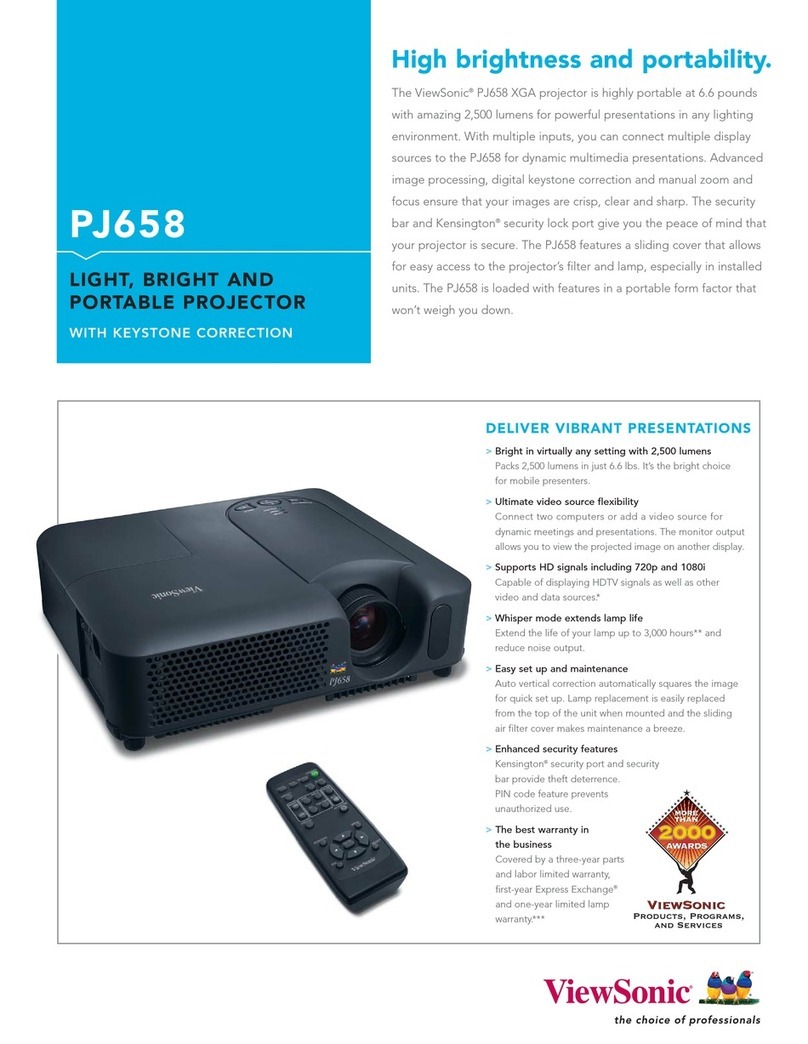 ViewSonic PJ658 - XGA LCD Projector User manual