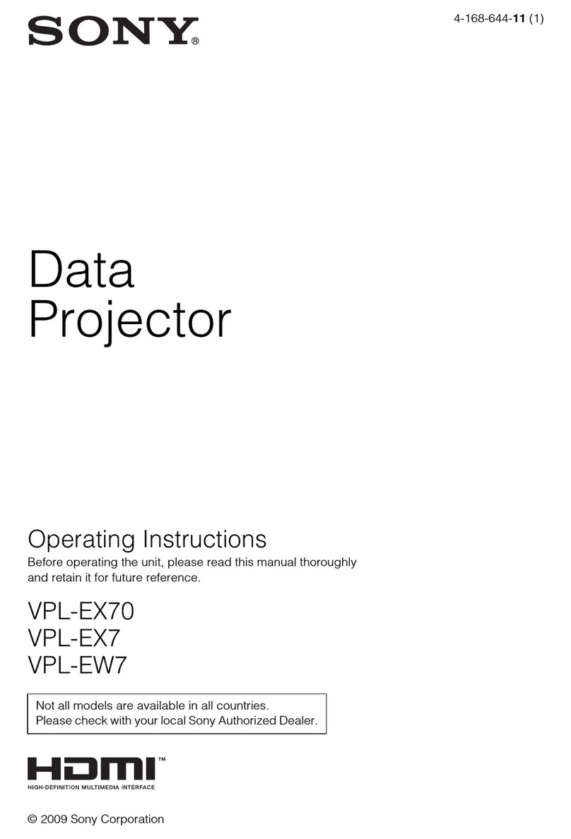 Sony HDMI VPL-EW7 User manual Sony HDMI VPL-EW7 User manual