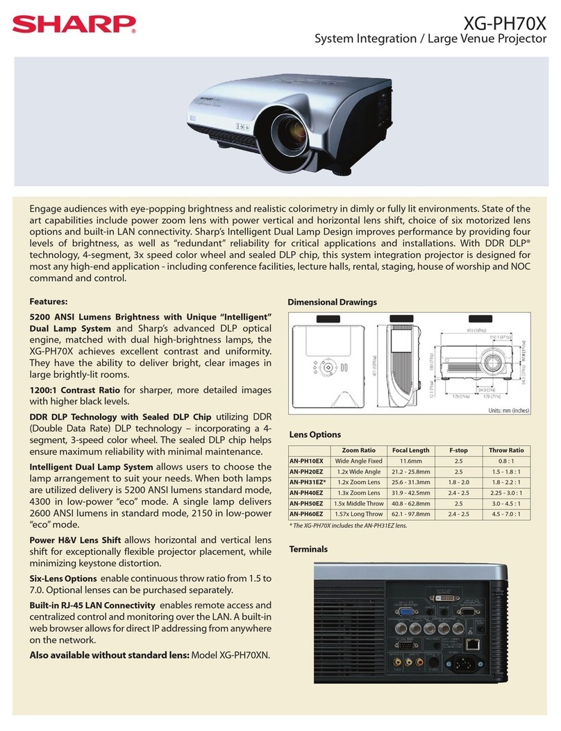 Sharp XG-PH70X - XGA DLP Projector User manual