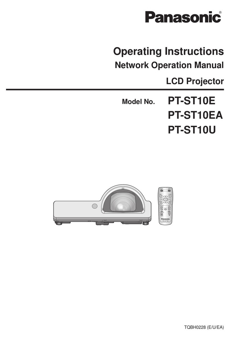 Panasonic PTST10E - LCD PROJECTOR User manual