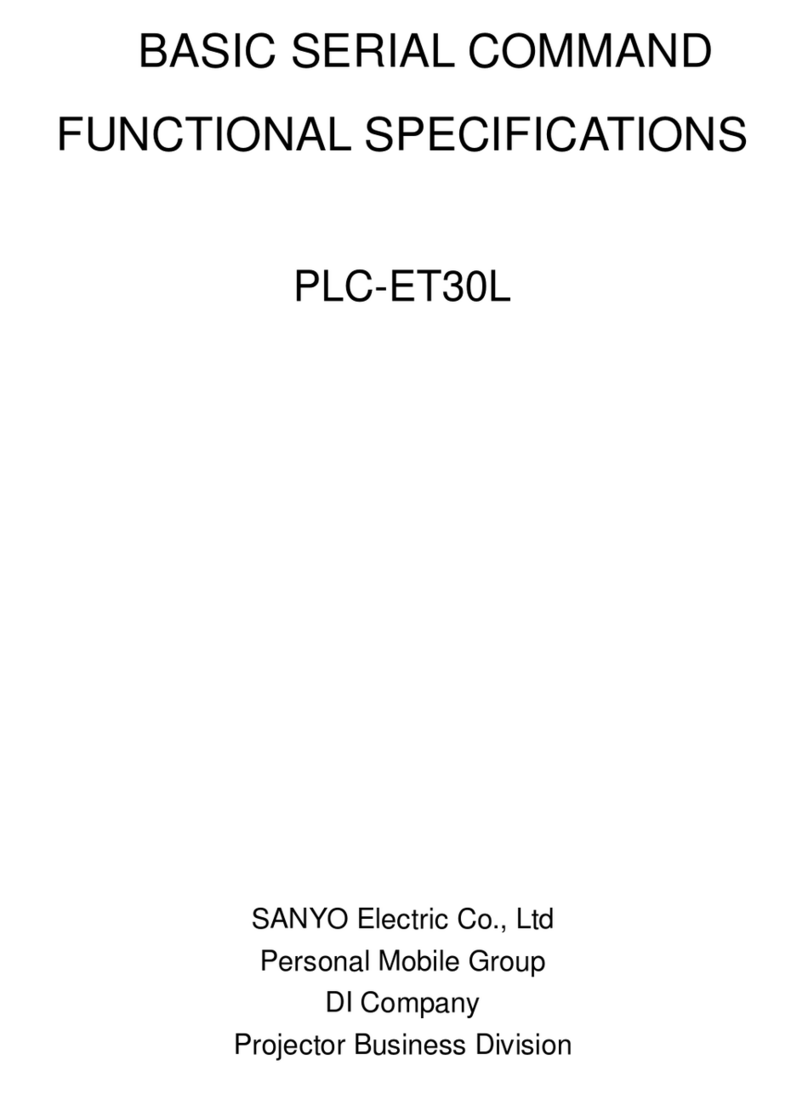 Sanyo PLC-ET30L - 4200 Lumens User manual