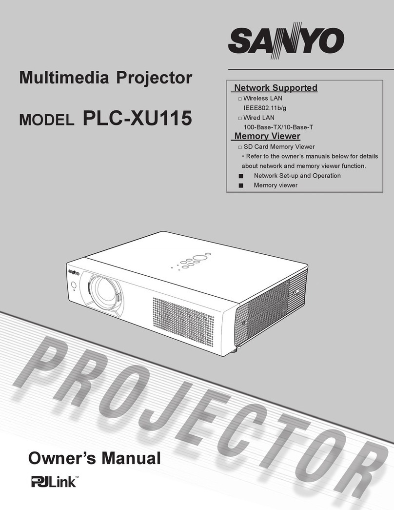 Sanyo PLC XU115 - XGA LCD Projector User manual