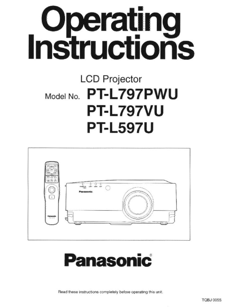 Panasonic PTL597UL - LCD VIDEO PROJRCTOR User manual