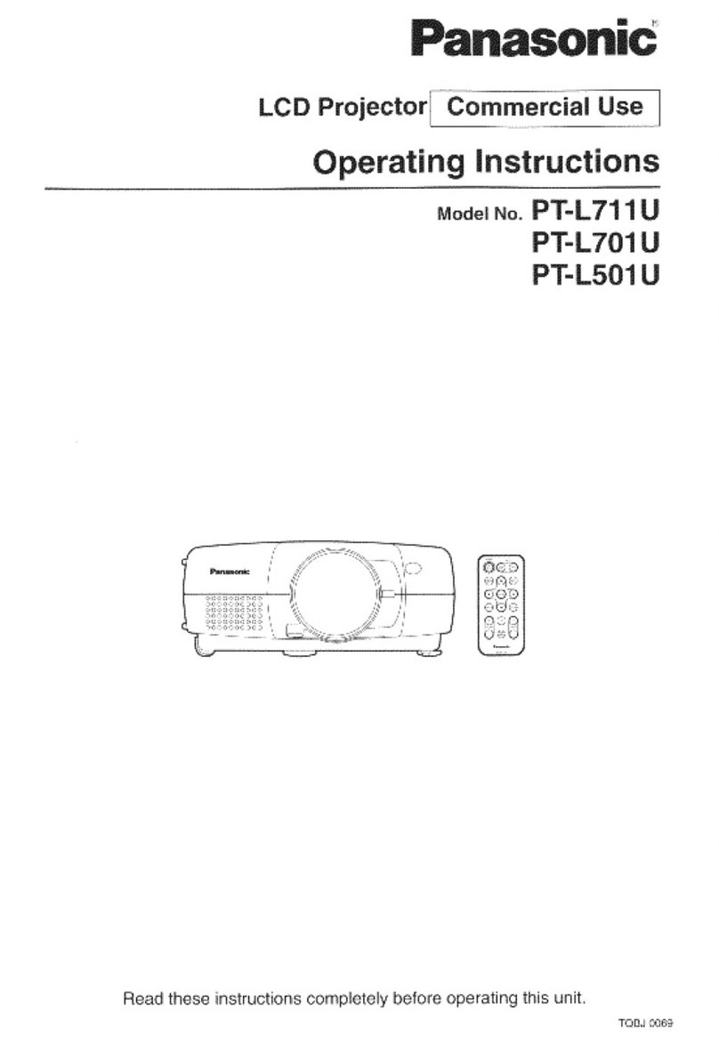 Panasonic PTL501U - LCD PROJECTOR User manual