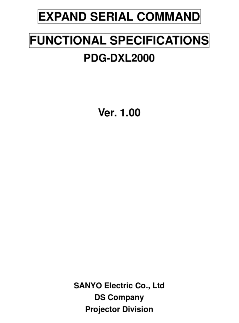Sanyo PDG-DXL2000 - 2000 Lumens User manual
