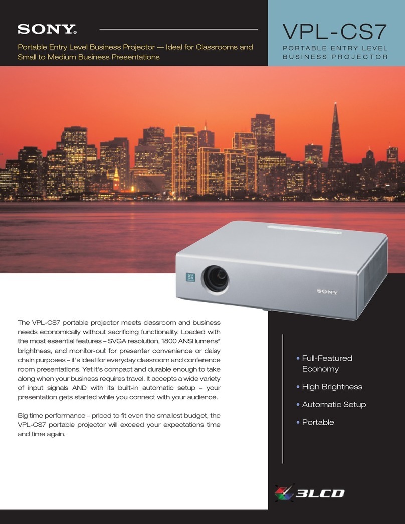 Sony SuperLite VPL-CS7 Specifications