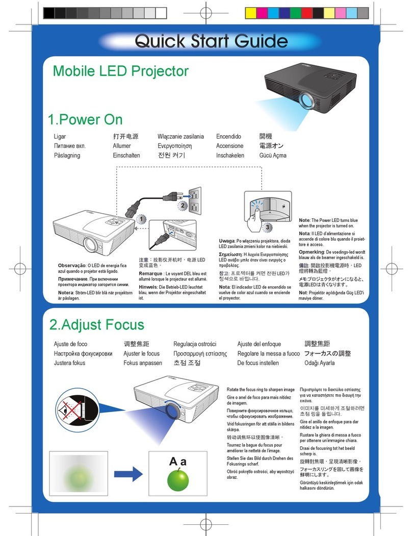 Optoma ML500 User manual Optoma ML500 User manual