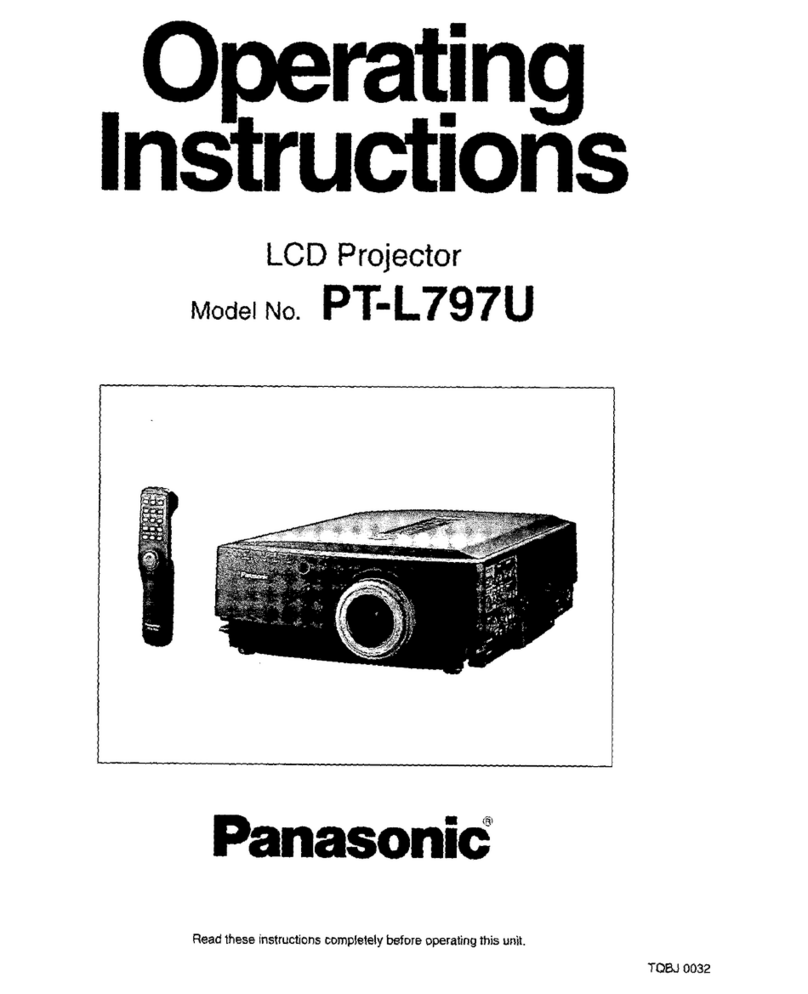 Panasonic PTL797U - LCD PROJECTOR User manual