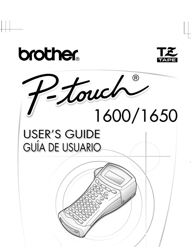 Brother PT 1650 - P-Touch 1650 B/W Thermal Transfer... User manual