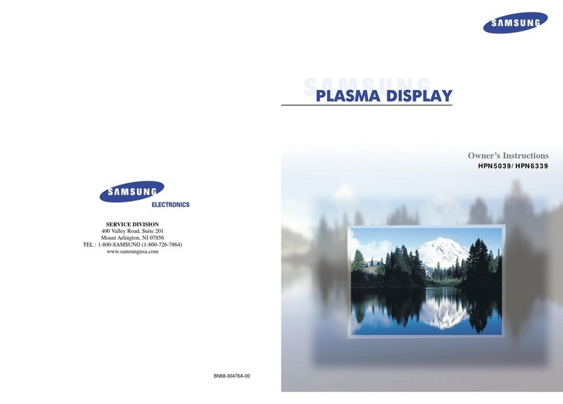 Samsung HPN5039 - 50" Plasma TV User manual
