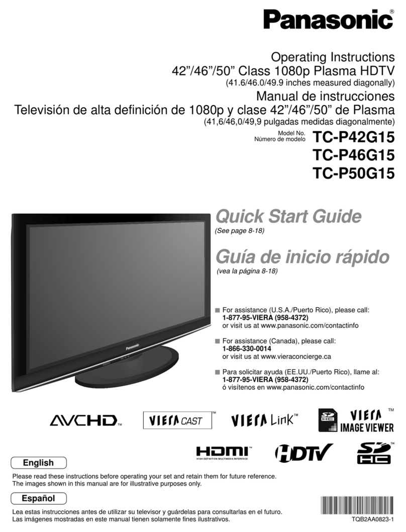 Panasonic TC-P42G15 - 41.6" Plasma TV Setup guide