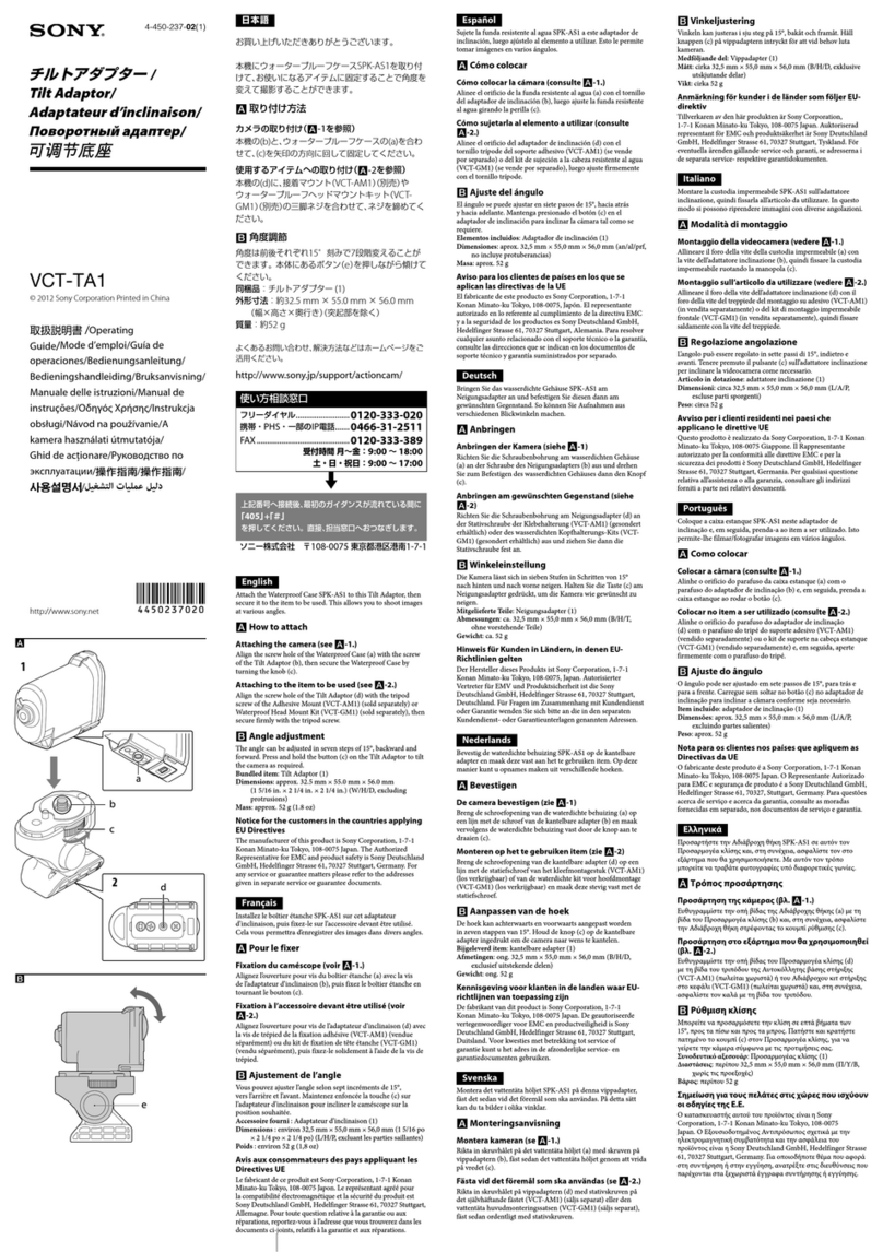 Sony VCT-TA1 User manual Sony VCT-TA1 User manual