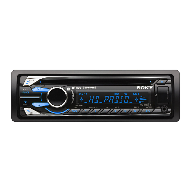 Sony CDX-GT710HD operating instructions Sony CDX-GT710HD operating instructions