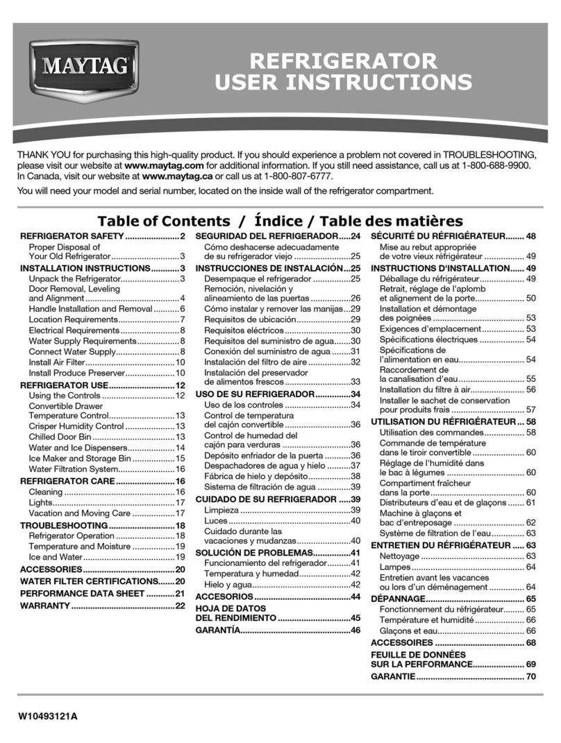 Maytag MSB27C2XAM User manual