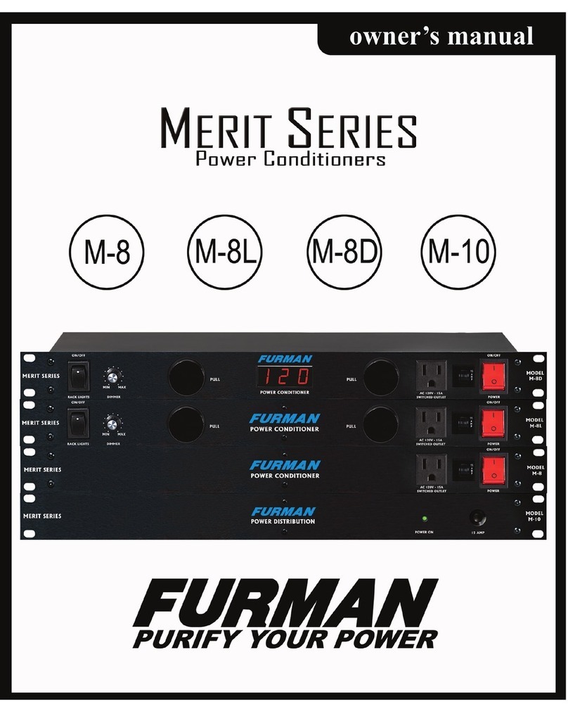 Furman RM-8 User manual