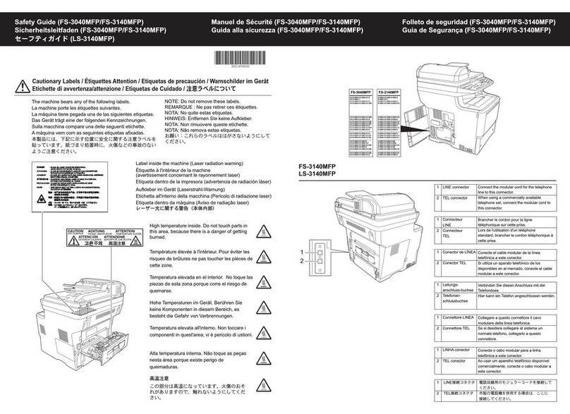 Kyocera FS-3040MFP Safety guide