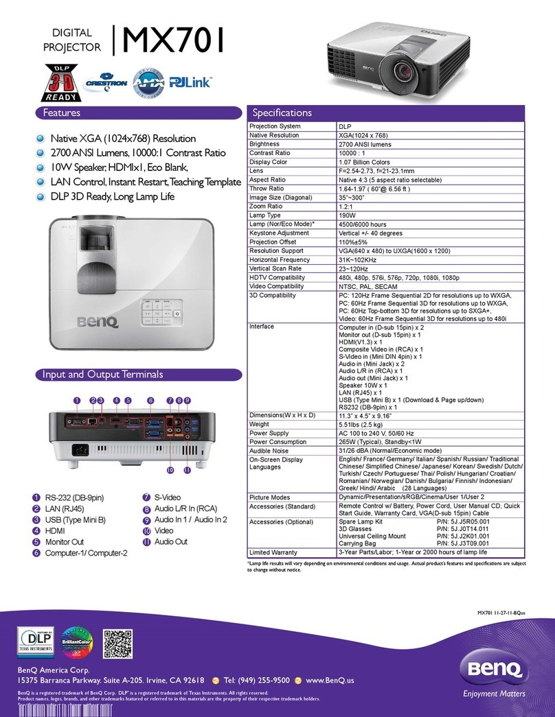BenQ MX701 User manual