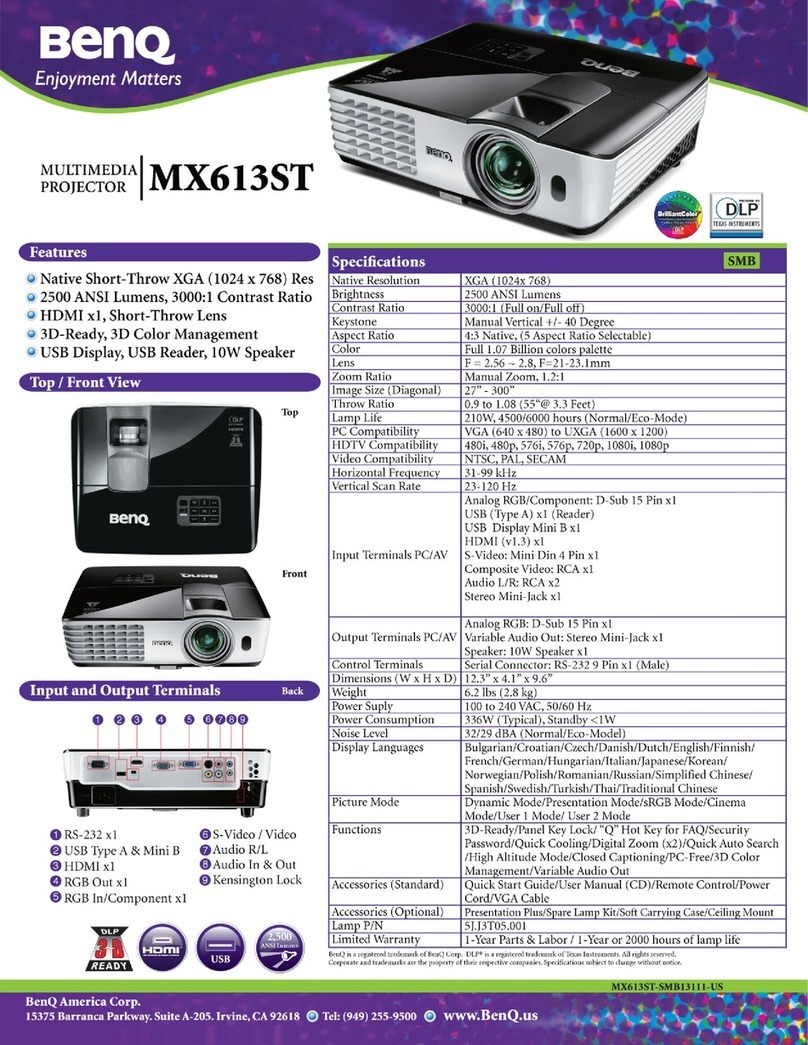 BenQ MX613ST User manual