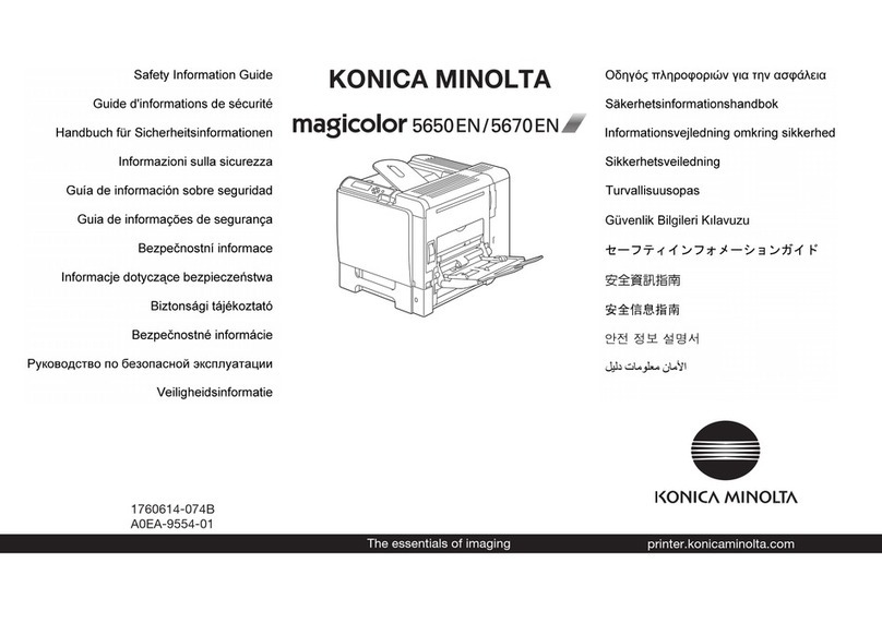 Konica Minolta magicolor 5670EN Safety information guide