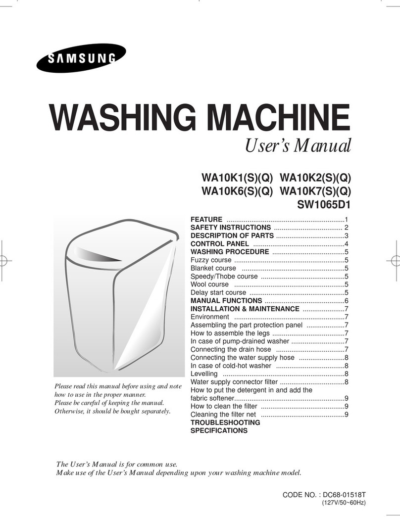 Samsung WA10K2 User manual