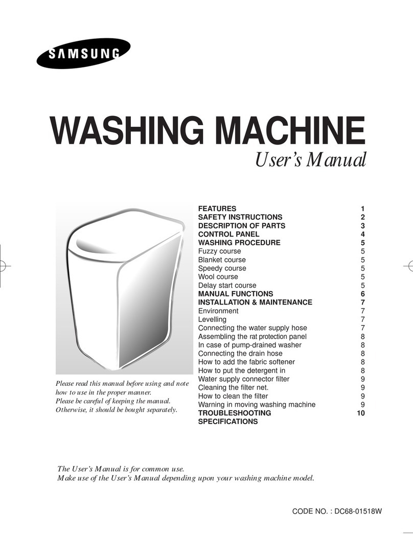 Samsung WA10B3 user manual