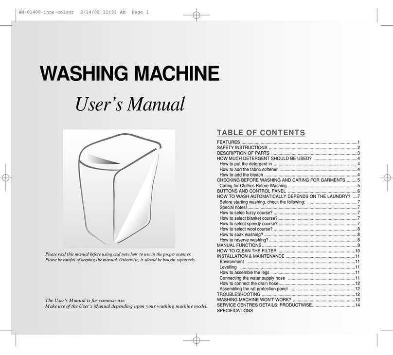 Samsung WA75K2 user manual