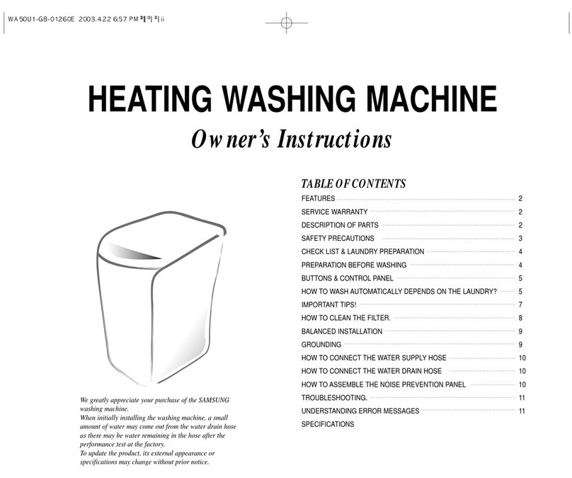 Samsung WA50U1 Owner's instructions