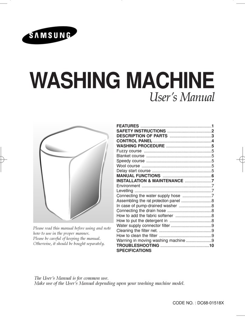 Samsung WA15G2Q1 User manual Samsung WA15G2Q1 User manual