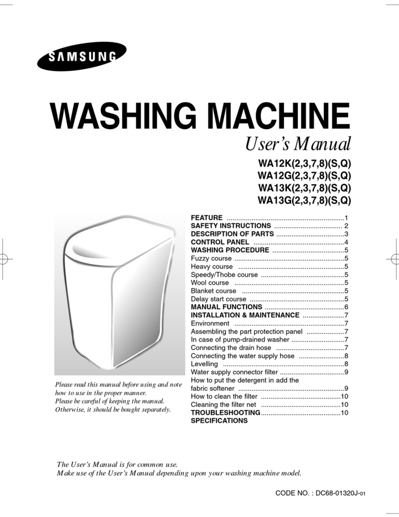 Samsung WA13G2Q1 user manual Samsung WA13G2Q1 user manual