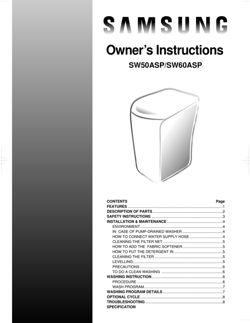 Samsung SW60ASP User manual Samsung SW60ASP User manual