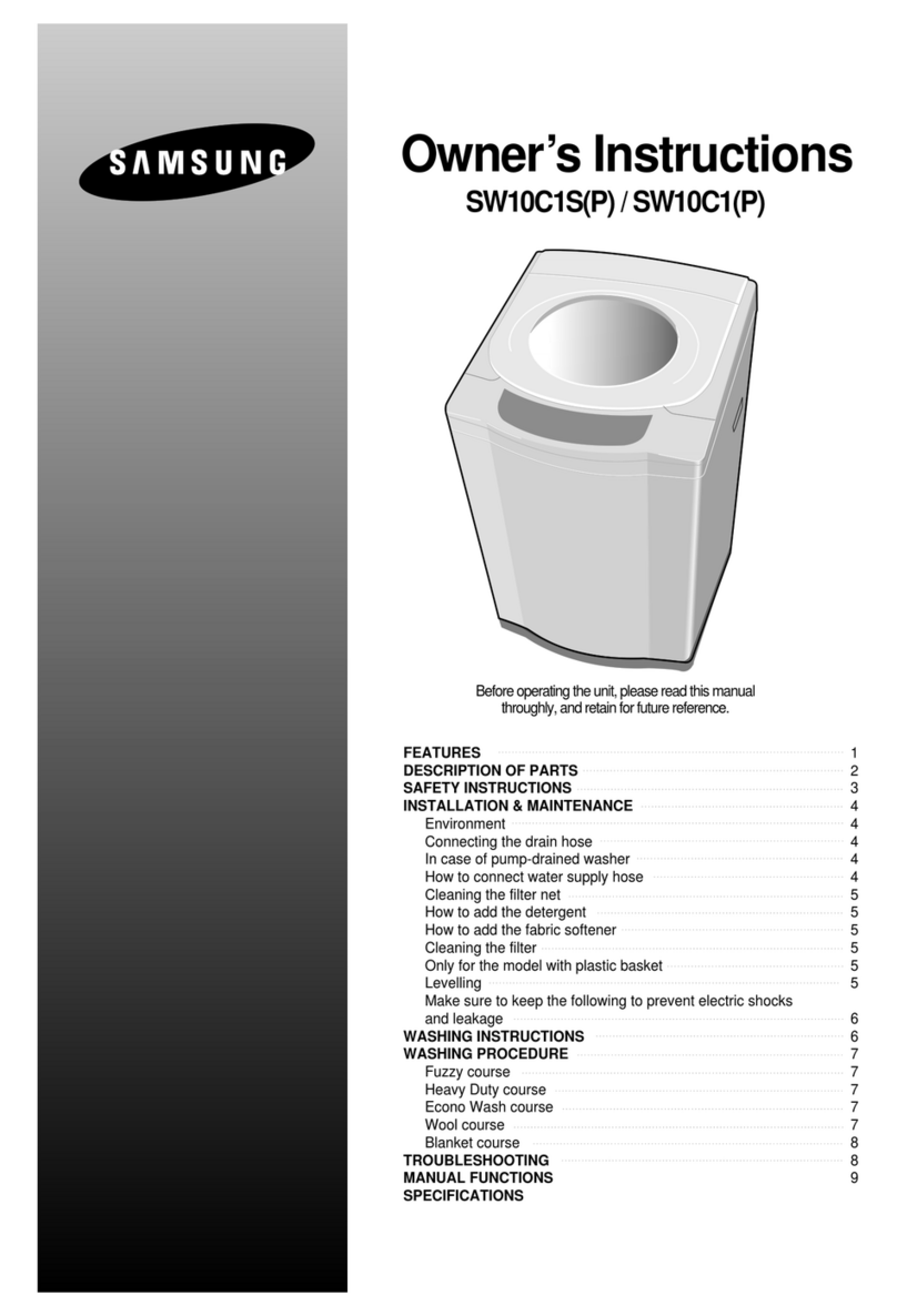Samsung SW10C1S Owner's instructions