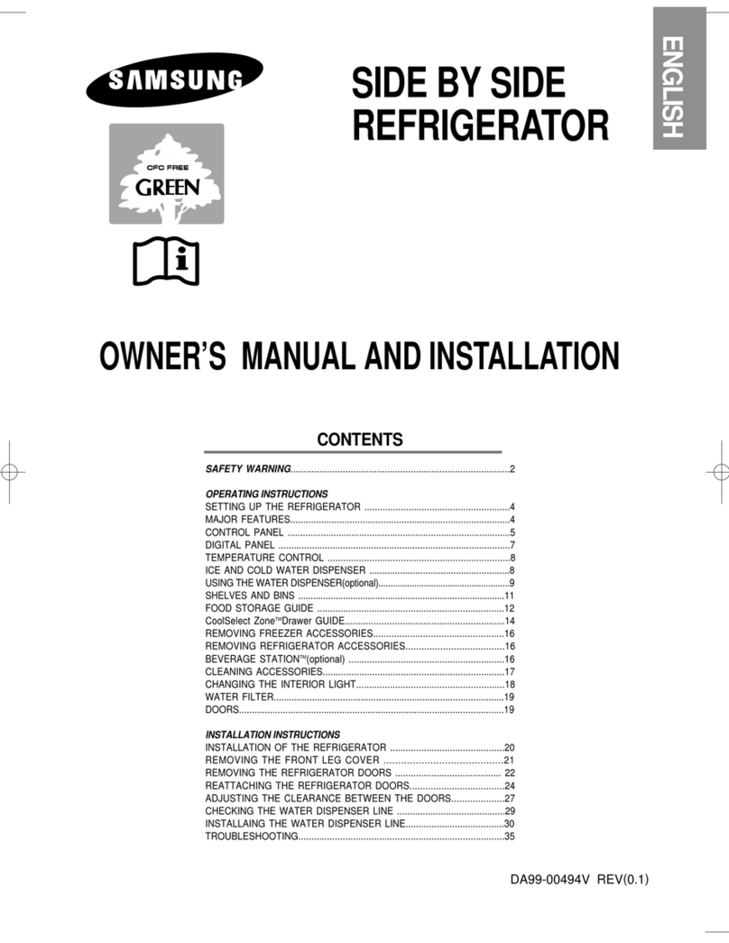 Samsung RS21NNSM Safety guide Samsung RS21NNSM Safety guide