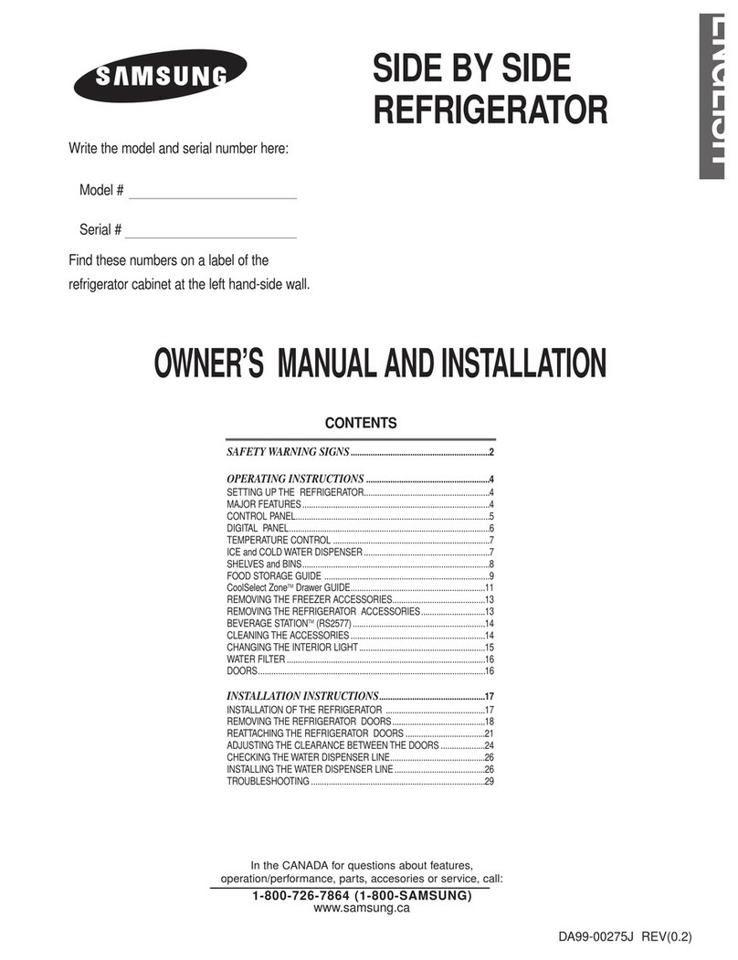 Samsung RS2577SL Safety guide Samsung RS2577SL Safety guide