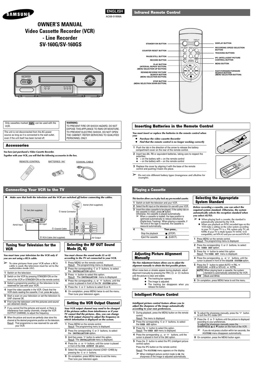 Samsung SV-160GS User manual