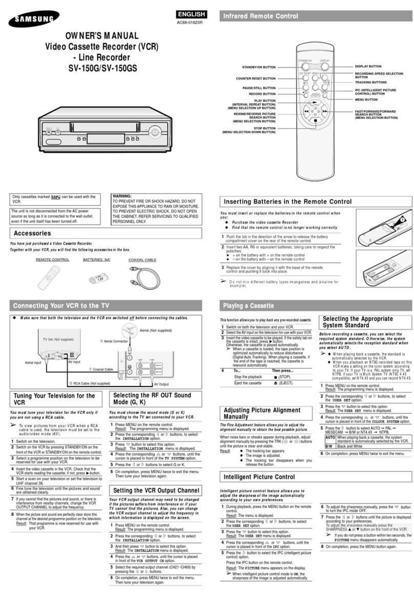 Samsung SV-150GS User manual