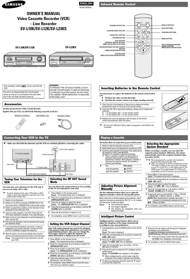 Samsung SV-L10K User manual