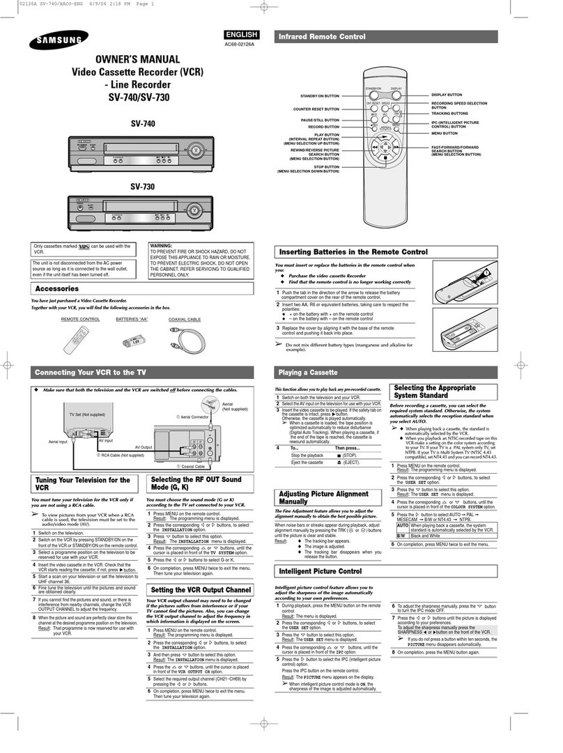 Samsung SV-730 User manual Samsung SV-730 User manual