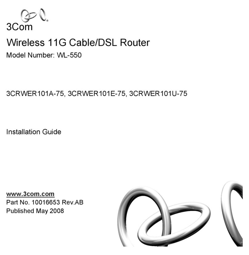3Com 3CRWER101U-75 - Wireless 11g Cable/DSL... User manual