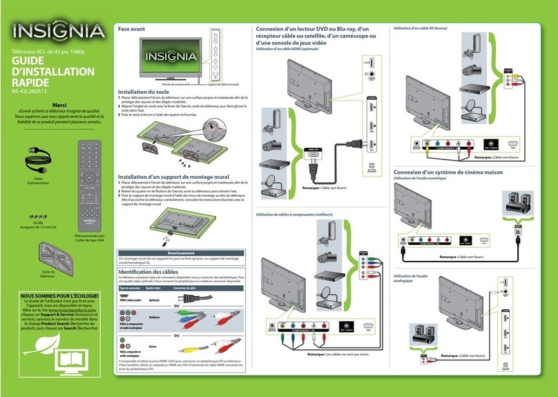 Insignia NS-42L260A13 Installation and operation manual