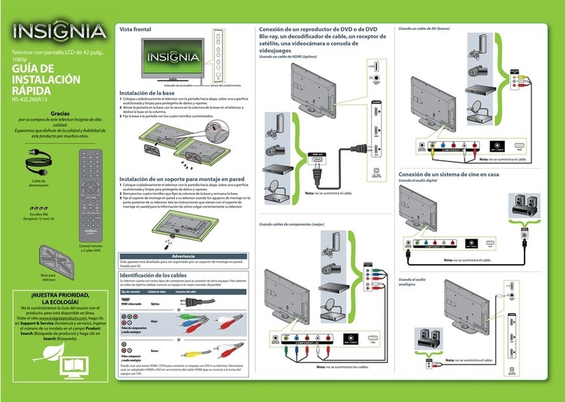 Insignia NS-42L260A13 Parts list manual