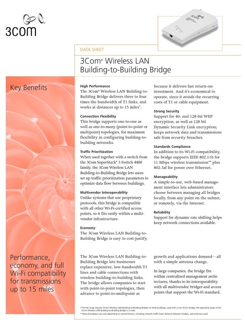 3Com 3CRWE91096A - Wireless LAN Building-to-Building... User manual