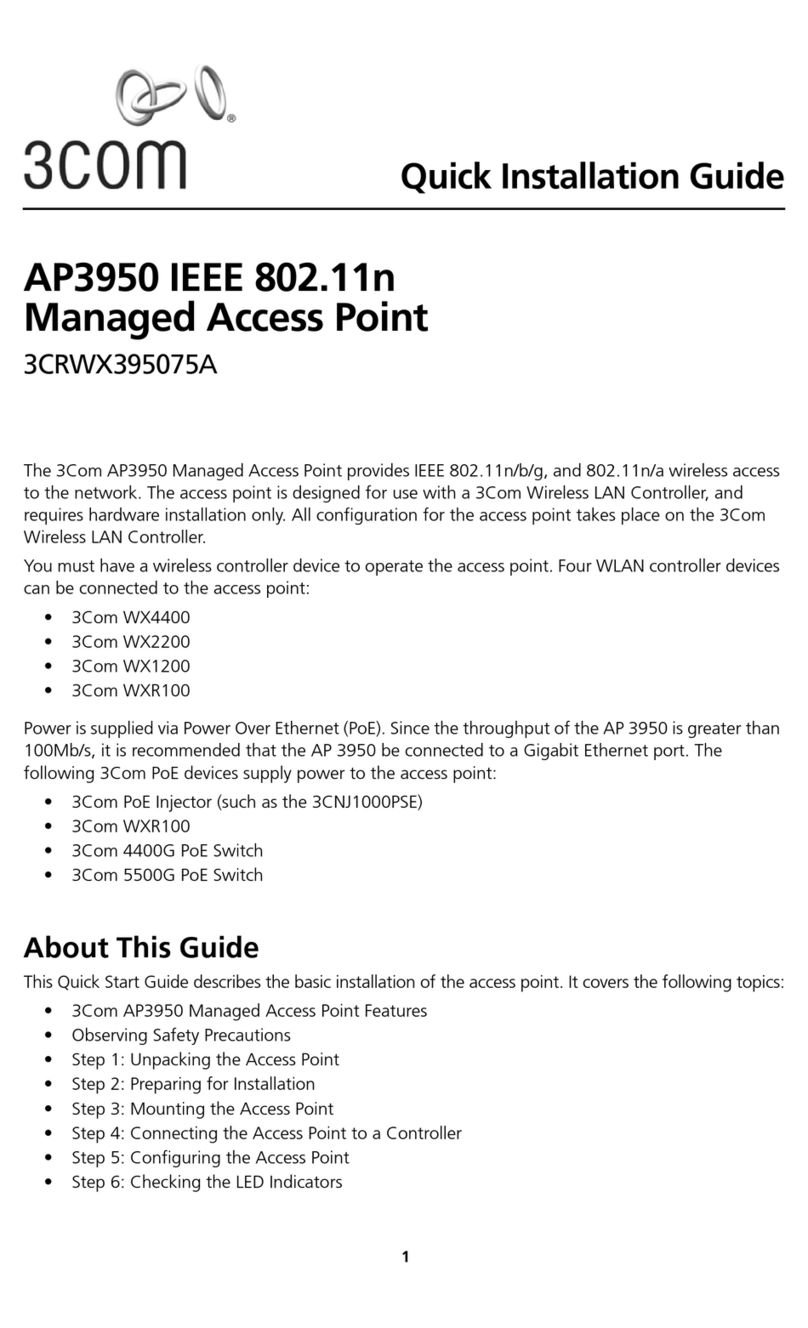 3Com 3CRWX395075A - Wireless LAN Managed Access Point... Quick installation guide