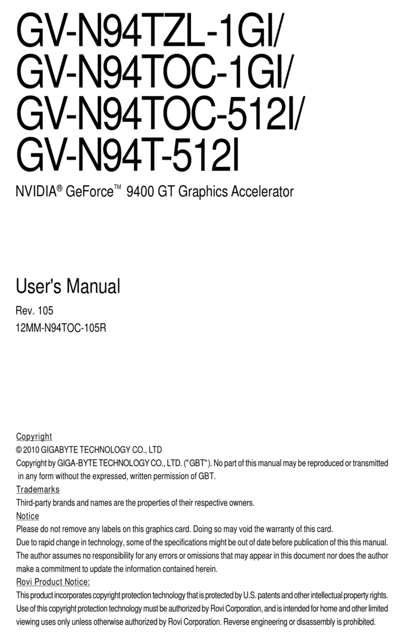 Gigabyte GV-N94TZL-1GI User manual